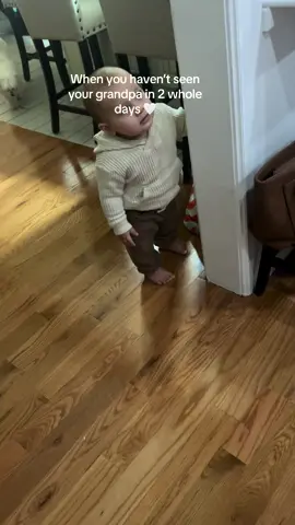 He was shy to see other people but when he finally sees him 🥺 #MomsofTikTok #grandparentsoftiktok #grandchildren #babiesoftiktok #chubbybabies #motherhoodunfiltered #motherhoodunplugged #grandad #grandpa 