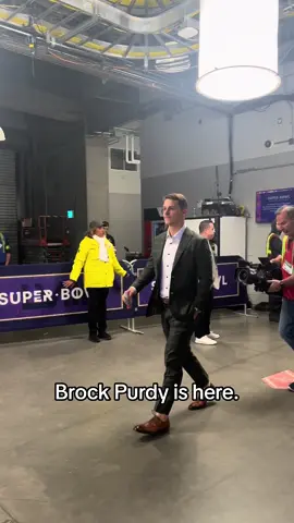 Brock is in the building 🔥 #nfl #SuperBowl #49ers #brockpurdy 