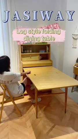 Don’t you really want to take a look?Folding dining table is a must-have for small apartments. #WoodenFurniture #FoldableDining #RusticCharm #SpaceSavingDesign #HomeDecor #DiningTable #JASIWAY #jasiwayfurniture 