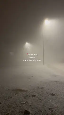 Winter's surprise in Al Ain: Cold weather and hailstones blanket the desert city in white, creating a breathtaking scene unseen for years. History in the making amidst nature's stunning display. ❄️ #AlAin #العين #winter #abudhabi #uae #snow #ثلج #hailstones 