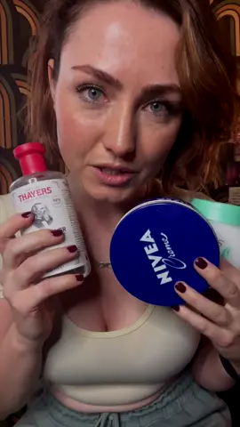 Doing my skincare like my Grandma #ASMR  As I am getting (gasp) older, I realise that I need a little more ***moisture*** in my life...so I turned to the skincre of the 'olden days' to help me on my quest for nourished skin... I used... Ponds Cold Cream - invented in the 1800's, popular in the 1900's - this combines deep cleansing with face moisturizer to remove dirt, makeup and even stubborn waterproof mascara, without clogging your pores. Skin is left hydrated and feeling soft. Thayers Witch Hazel Toner - again invented in the 1800's it removes residual dirt and makeup after cleansing, it also hydrates skin and brings out its radiance, preventing oily skin. Over time, pores look smaller and skin texture is smoother and more even. Nivea Creme - invented in the 1900's - I have been using this for many many years now and honestly its a miracle product! You can literally use this on your entire body as a deep moisturiser and as a dupe for many other beauty products!  (BTW This is not an AD - but if any of the companys want to work with me hit me up haha!) #skincare  #asmr #pondscoldcream #makeupremoval #thayers #nivea #niveacreme #beauty