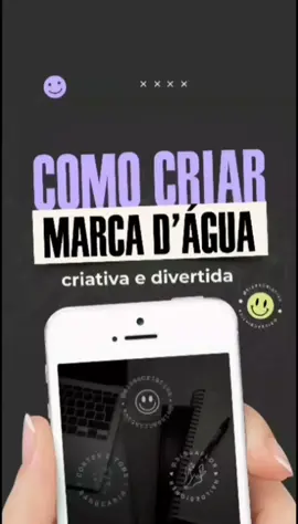 Marca d'água Criativa para suas postagens #criativa #tutorial #marcadagua #CapCut #video #criativo 