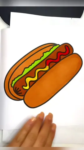 🌭 #asmr #satisfying #drawing #coloring #relaxing #coloringasmr #relaxingvideos 