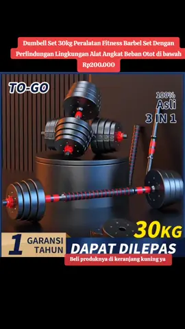 Dumbell Set 30kg Peralatan Fitness Barbel Set Dengan Perlindungan Lingkungan Alat Angkat Beban Otot.. #dumbellset30kg #alatolahraga #racuntiktok 