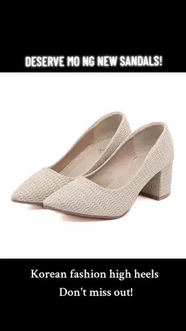 Only ₱288.00 for 【E&S】Korean fashion hight heels pointed toe office work block chunky sandals heels shoes for women GK237! Don't miss out! #fyp #foryou #engagement 