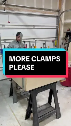 NEVER. ENOUGH. CLAMPS. #neverenough #clamps #woodworking #woodwork #howto #DIY #faceframe #cabinets #cabinetry 