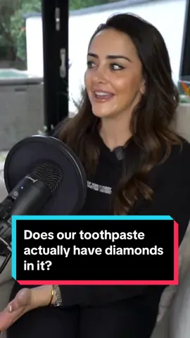 Our toothpaste does really have diamonds in it 💎🪥 #podcast #dentistfacts #whiteningteeth #teethwhitening #compositebonding #oralcare #dentalquestions #quiz #qanda 