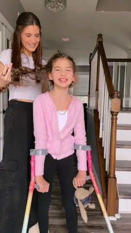 a little conversation with Ab this morning 🥹🩷✨ the ONE pony tail had me 😂 #AmazingAbigailGrace #momdaughter #cerebralpalsy #rainbowcrutches #morningvlog 