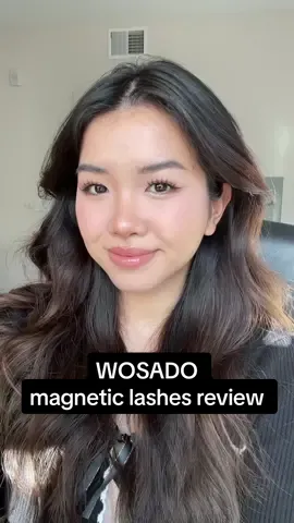 The best magnetic lashes I’ve tried💗 @WOSADO.US thank you for sending these to me! #fyp #wosado #magneticlashes #makeuphacks #makeuptutorial #cbeauty #asianmakeup #manhualashes 