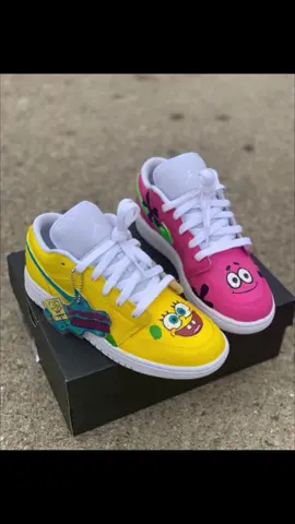 These go hard!🔥🔥 #customshoes #spongebobsquarepant 