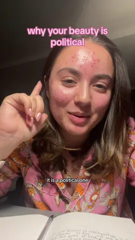 Replying to @Bam i have so many more thoughts!! really love speaking about this though <3 also just to preface i obviously still adhere to many of these beauty standards and wear makeup on a regular basis. Resistance doesnt need to be perfect, it’s often very personal and for me that looks like balancing my political views with my real love of makeup!! It’s all about making mindful choices really! #accutane #politics #feminism #beauty #hottake #girlssupportgirls 