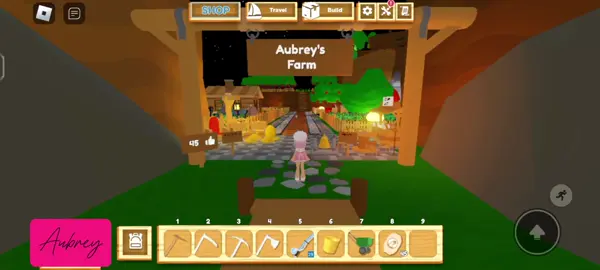 My farm in night view. Boleh healing jugak main game ni.. make your own favorite design, kita design ikut selera sendiri je 🥰 #roblox #robloxgames #robloxmalaysia #farmsteadroblox #farmstead 