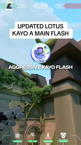 *NEW* Updated A main flash on Lotus for KAYO #Valorant #pocketkayo #kayo #popflash #blinded #valorantclips #gaming #thepocketkayo #kjtodo 