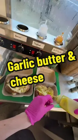 Garlic butter and cheese  #spud #jacketpotato #spudbros #food
