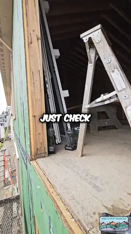 @Pacific Woodtech  treated LVL deck ledger (and joists). We set it lower than the threshold to eliminate risk of water under the Innotech door. Order of Operations: install ledger, then metal taped to Zip R6, then sill pan. While we were there , we adjusted the door framing. @STABILA  LQX600G rechargeable cross line laser FTW. @Simpson Strong-Tie  SDWS structural screws on a tighter spacing because of the Zip R6. #engineering #beatruepro #stabilalevels #huberpartner