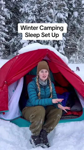 And I slept so toasty 🔥 #wintercamping #mountaingirl #winterhiking #hiketok 