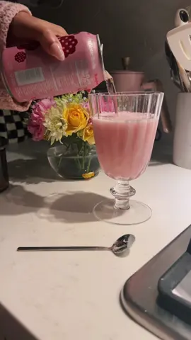 A little night cap to end valentines day magnesium + poppi #asmr #sleepytime #mocktail 
