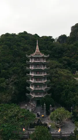 The Marble Mountains in Da Nang is magic 💚🐲 // 📷 @DJI Official Mini Pro 4  #fy #fyp #viral #drone #dronevideo #dji #travel #danang 