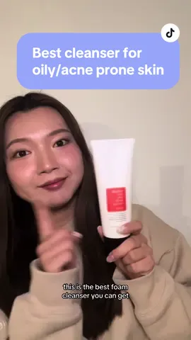 If you struggle with acne, this is the best foam cleanser you can get! This is a great beginner-friendly foam cleanser for acne. It’s affordable at $8 USD/$10 CAD and it contains 0.5% salicylic acid and it gently removes sebum and impurities without drying out the skin. The cleanser is gentle enough to use it everyday perfect for those with oily and acne prone skin.  Product mentioned:  💜 The COSRX Salicylic Acid Daily Gentle Cleanser  You can get it at kiyoko.com for 20% off right now!  #cosrx #acneproneskin #oilyskin #acneproneskincare #oilyskincare #cleanser #acneskincare 