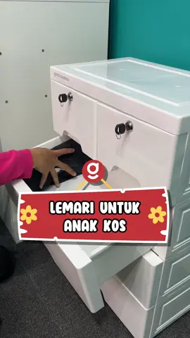 Lemari dengan laci yang bisa dikunci. Simpan barang lebih aman di rumah atau di kosan		 #gotoliving #lemari #laci #kost 