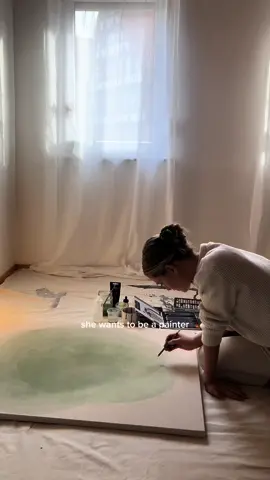 She wants to be a painter 🎵 #painting#acrylicart#shewantstobeapainter