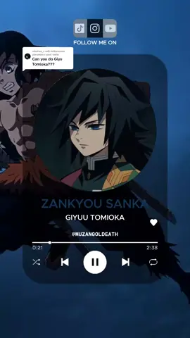 @aleshaa_z adlı kullanıcıya yanıt veriliyor Giyuu Tomioka - Zankyou Sanka (Demon Slayer Opening 3) [AI Cover] #kny #kimetsunoyaiba #demonslayer #ds #fypシ #fyp #aicover #giyuutomioka #giyuu #tomioka #tomiokagiyuu #giyuutomioka #giyuutan #giyuuedit 