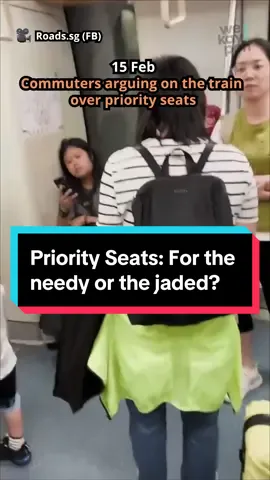 Two women argue over MRT priority seats. The video sparked a discussion among netizens, who had differing views on who was right. #SGNews #viral #wekaypoh #conflict 