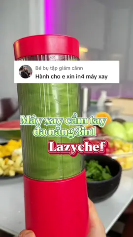 Máy xay mini 3in1 tiện lợi quá luôngggg  #smoothie #lazychefvietnam #lazychef #mayxaycamtay #mayxaysinhto #healthy #hành_healthy #hoàng_hành 