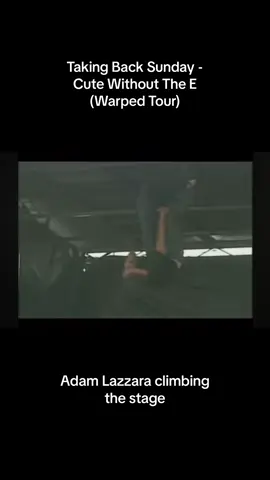 Taking Back Sunday - Cute Without The E (Warped Tour)  Adam Lazzara climbing the stage 🤘 #music #livemusic #throwback #takingbacksunday #warpedtour #cutewithoutthee #performance #festival #foryou #foryoupagе #fyp #rock #punkrock 