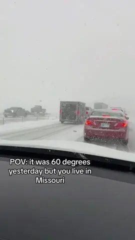 So this is not ideal, we just want to go home. #missouri #weather #snow #badweather 