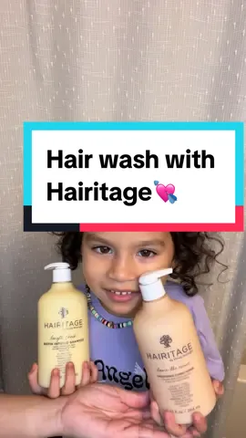 Using hairitage for the first time smelled so good and left her hair so soft 💖 @hairitagebymindy     #hairitagehairtok #kidshair 