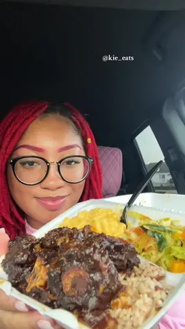 I have been preparing this meal since yesterday!! I made Jamaican food for the time. I made oxtail, cabbage, and rice and peas. The only thing I didn’t make was the mac and cheese. Next time I will cook the oxtail an hour longer! #jamaicanfood #oxtail #riceandpeas #oxtails #asmr #mukbang #fyp #fypシ #eating #notalkingmukbang #foodtiktok 