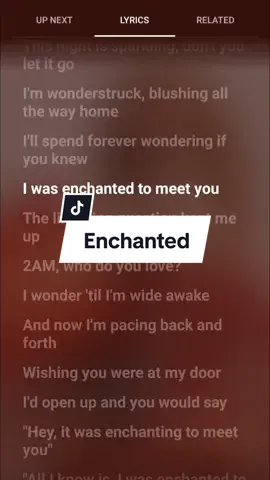 Enchanted - Taylor Swift  >> #enchanted #taylorswift #taylorsversion  #fyp #foryou #foryoupage #fypシ゚viral #fypage #fypageシ #viral #trending #popular #spotify #lyrics #spotifylyrics #songlyrics 