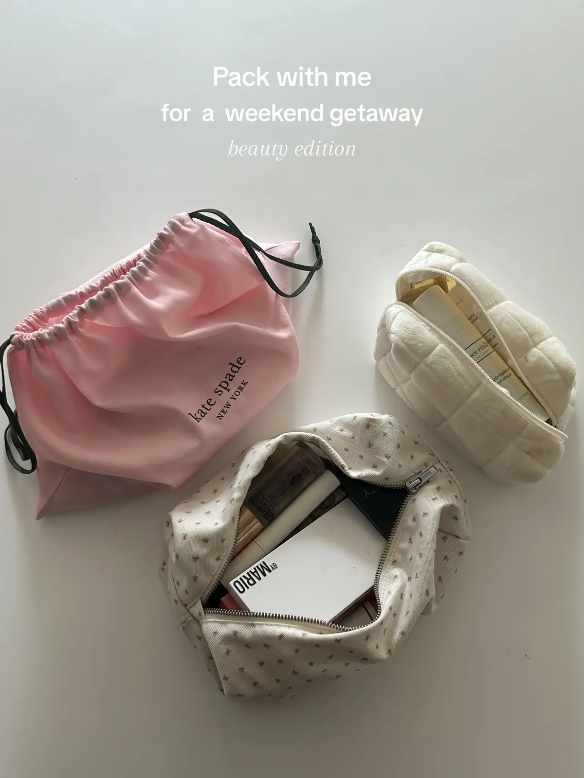 What im taking with me 💌 #packingwithme #travelwithme #beautyproducts 