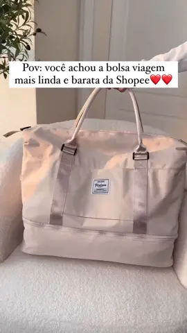 🟣Explore o mundo com estilo e praticidade, graças à bolsa de viagem de grande capacidade da Shopee. Com design espaçoso e elegante, ela é sua companheira ideal para aventuras sem limites.  Link no perfil 
