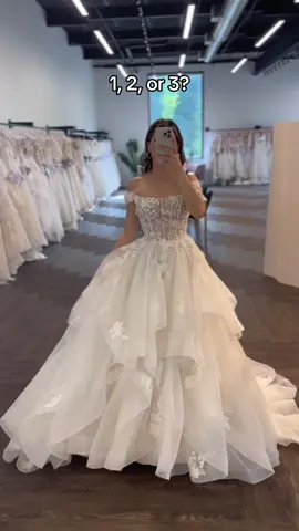 Which one would you choose? 🥰 #weddingdress #wedding #weddingdresses #weddings #bride #fyp #foryou 