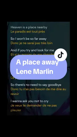 A place nearby lene Marlin #aplacenearby #lenemarlin  #englishtofrench #paroles #lyrics #anglaisfacile #chansonanglaise #lyrics_songs #fypシ #