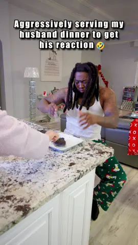 He was soooo confused 😐😂 #aggressive #food #reaction #relationships #marriedlife #couplecomedy 