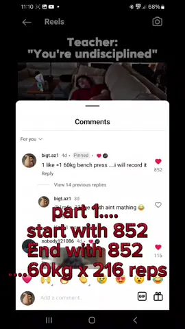 Part 1 ...i will do one part per week , i started with this number 852 and i will end with the same one . . thanks to evreyone who liked my comment 🫡❤️‍🩹. @trenhard here brother i kept my words . ..#anfänger #lifeproblems #pain #suffer #benchpress #deadlift #benchpr #exploremore #explorepage #friends #family #Home #benchpr #hardwork #work #pushups #pullup #training #bankdrücken #rückenschmerzen #rückentraining #back #backworkout 