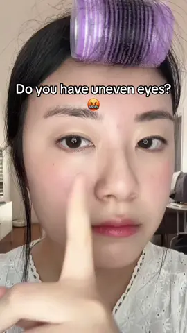 Day 12: Using makeup to balance out uneven eyes💕 #makeup #makeuphacks #beauty #beautyhacks #kbeauty #koreanmakeup 