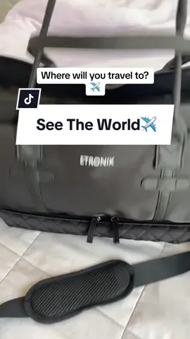 If you could go anywhere, where would you go? See you in Italy! #1 best seller and with good reason!!  ✨Spacious interior ✨Quality 10/10 ✨6 piece set ✨Expandable bottom ✨Stylish and practical  #traveltiktok #weekenderbag #travelbag #tiktokshop #worldtraveler #traveltote #airplanetravel #italy #dufflebag #bagsforwomen 