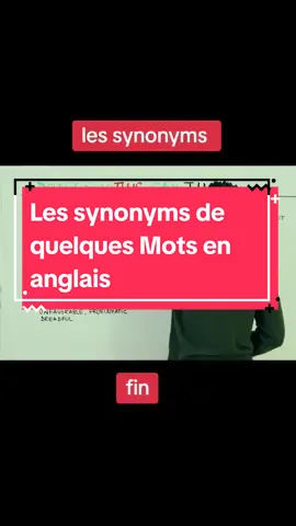 #CapCut Les synonyms en anglais #englishlesson #englishteacher #english #easyenglish #englishclass #englishphrases 