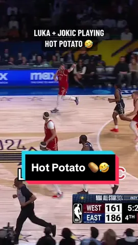 The guys are having too much fun out there! 🤩🤣 #NBA #NBAAllStar #NikolaJokic #LukaDoncic 