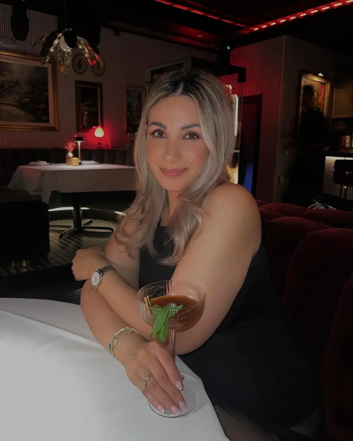 1. After a French-Japanese cuisine 2. Espresso martini with warm nuts is an elite combo 3. Taking skincare seriously 4. Visiting @theouai HQ 5. Girl matting these @ysl earrings 6. So into red accents 7. Heaviest earrings I own 8. Most delicious truffle steak at @adkt_la 9. Good hair day