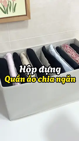 Có hộp chia ngăn này quần áo gọn gàng hẵn luôn✨ #hopdungquanao #hopdungquanaochiangan #dondepnhacua #annieriviu 