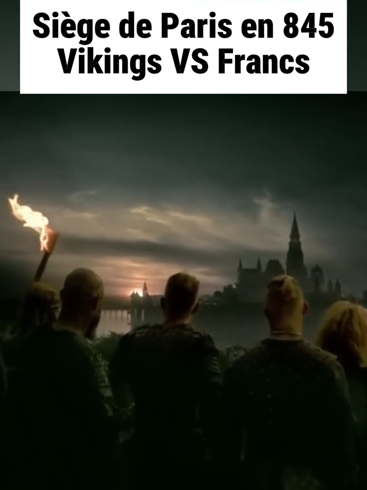 SIège de Paris par les Vikings menés par Ragnar Lodbrock en 845 de notre ère.  #Vikings #ragnar #paris #siège #845 #drakkar #pillage #scandinavia #charleslechauve #francie
