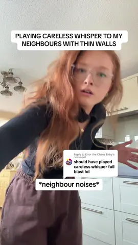 Replying to @Error the Chaos Enby were all getting our exercise in now #neighbours #neighbour #loudneighbors #thinwalls #fyp #viralvideo #funnyvideo #dancingvideo #dancing #whatthehell #imscared #loudnoises 