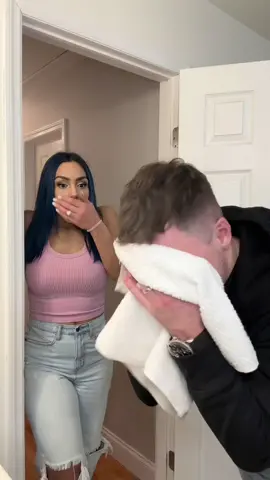 WHO’s going to TELL him?! 😳😂😂 #couples #couplecomedy #trendingcouples #couplesfunny #glamwithnikki #nikkiandseb #nikkihall #husbandwifecomedy #couplestiktok #husbandwife 