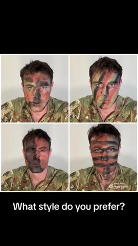 So many options! #miltok #military #grwm #makeup #facepaint #usmc #army #marines #paratrooper #soldier #airborne #combat #camo 