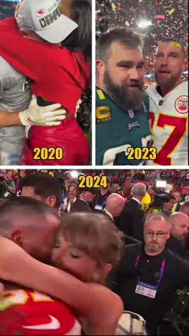 Three Super Bowl hugs for Travis Kelce ❤️ #nfl #SuperBowl #chiefs #traviskelce #taylorswift #jasonkelce 
